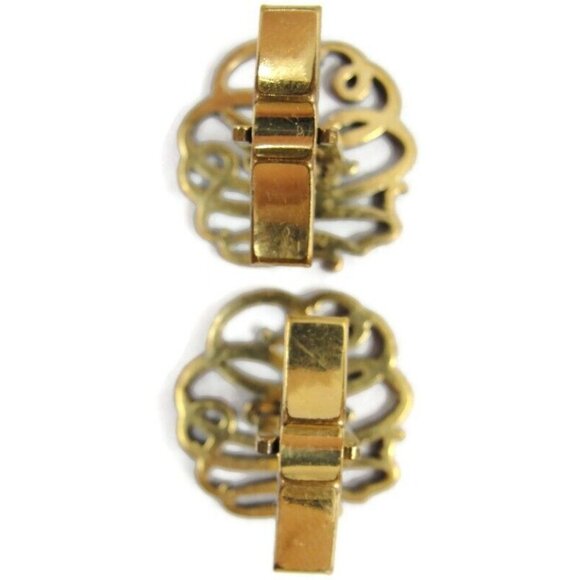 HCC ? Initials Vintage Cufflinks 1/20 12K Gold Filled Large Nice - Picture 7 of 12